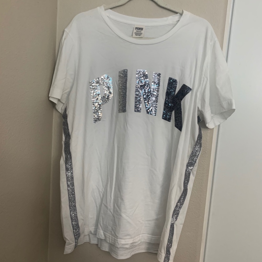 SOLD NWOT PINK Bling T-Shirt Sz L
